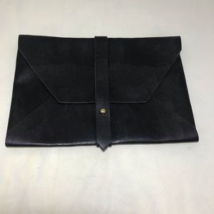 Black vinyl envelope purse